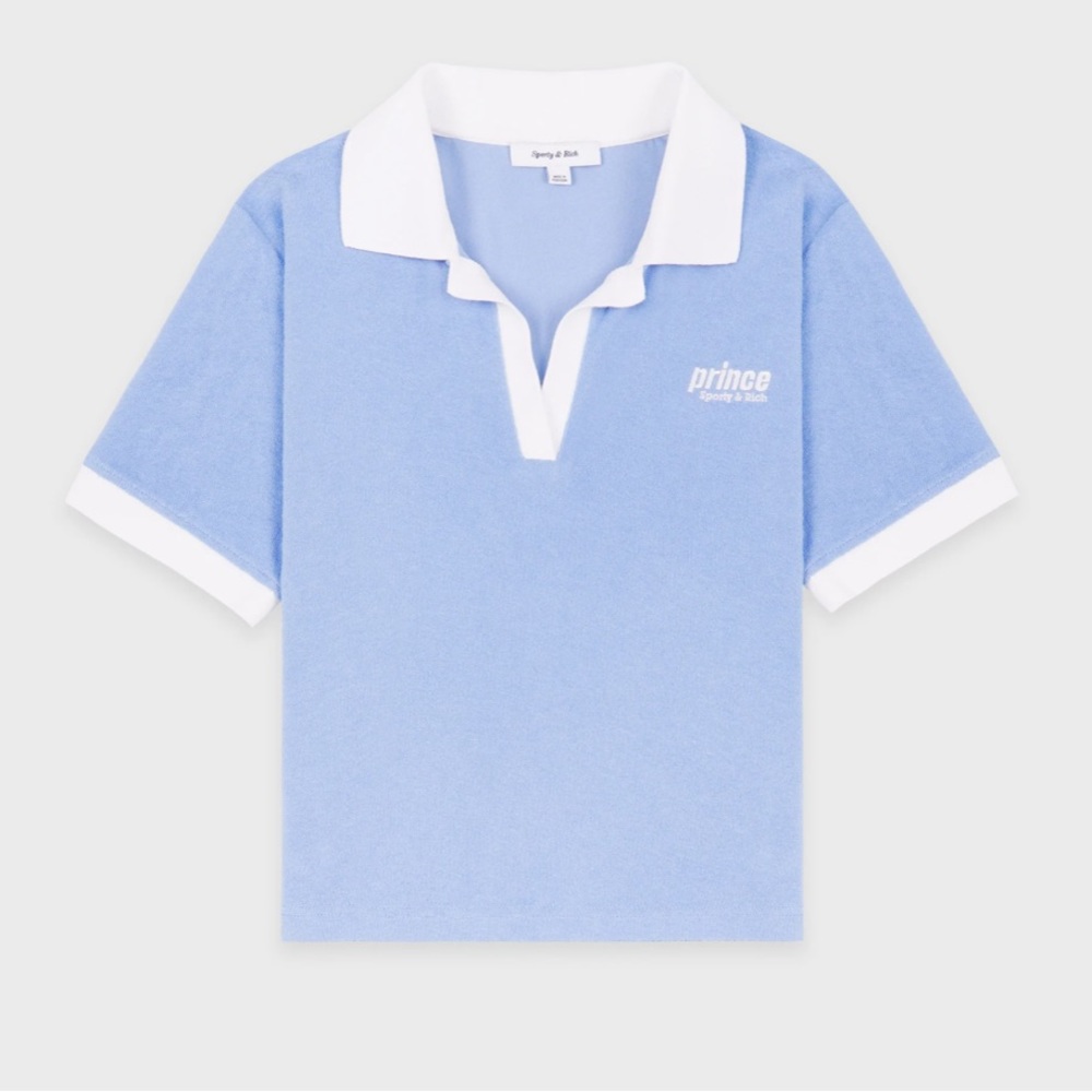 NWT SPORTY & RICH terry cloth top